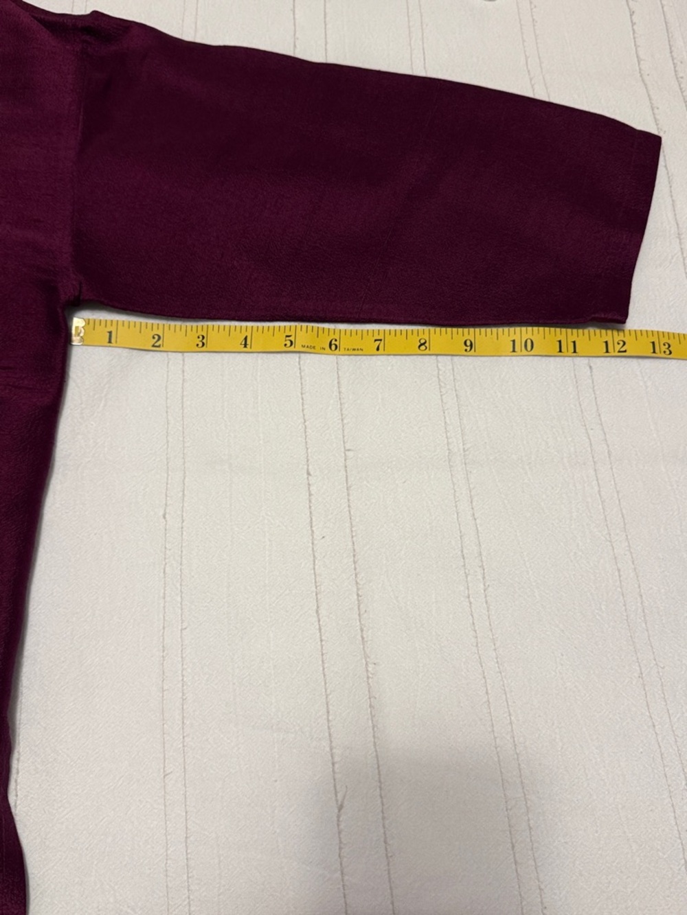 Eileen Fisher Silk Dupioni Mandarin Collar Top | Size XS | Magenta/Plum - Picture 7 of 7